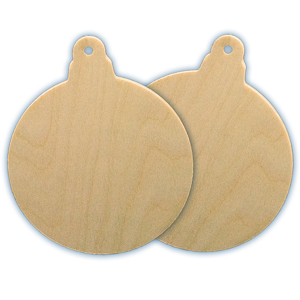 two wooden circles with holes in them on a white background