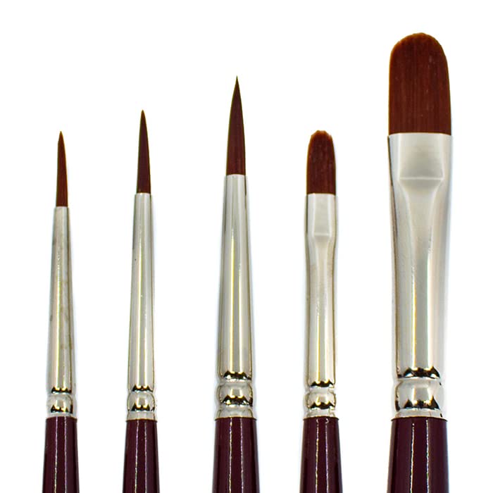 Trekell Crimson Taklon Long Handle Top Sellers Brush Set