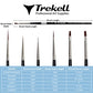 Trekell Art Supplies Crimson Taklon Short Handle Top Sellers Brush Set