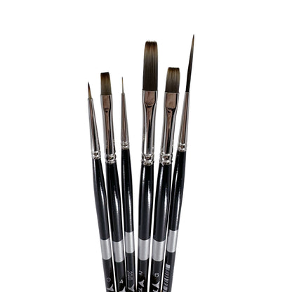 a set of black paintbrushes