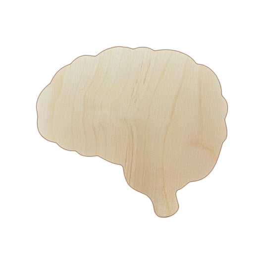 a wood canvas in the shape of a brain