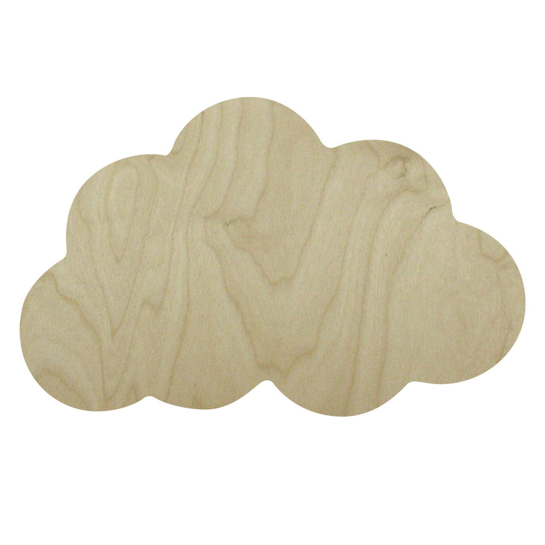 a cloud shaped wood canvas