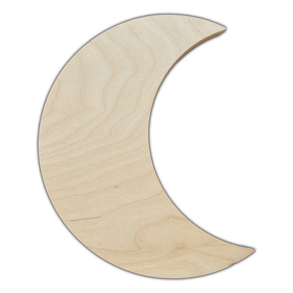 a crescent moon made of wood