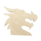 a dragon's head shaped wood canvas