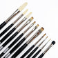 Julie Beck 11 Piece Artist Brush Set For Oil Paint Trekell Art Supplies natural and synthetic brushes