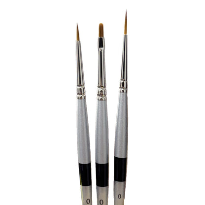 Trekell MIDZ Detail Brush Set - Pinceles artísticos sintéticos para óleo, acrílico y acuarela