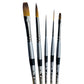 Trekell MIDZ Oil Starter 5 Piece Brush Set - Synthetic Artist Brushes for Oil Paint