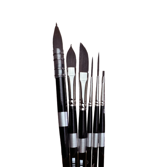 Trekell Onyx Bundle - Synthetic Squirrel Brushes, Short Handle