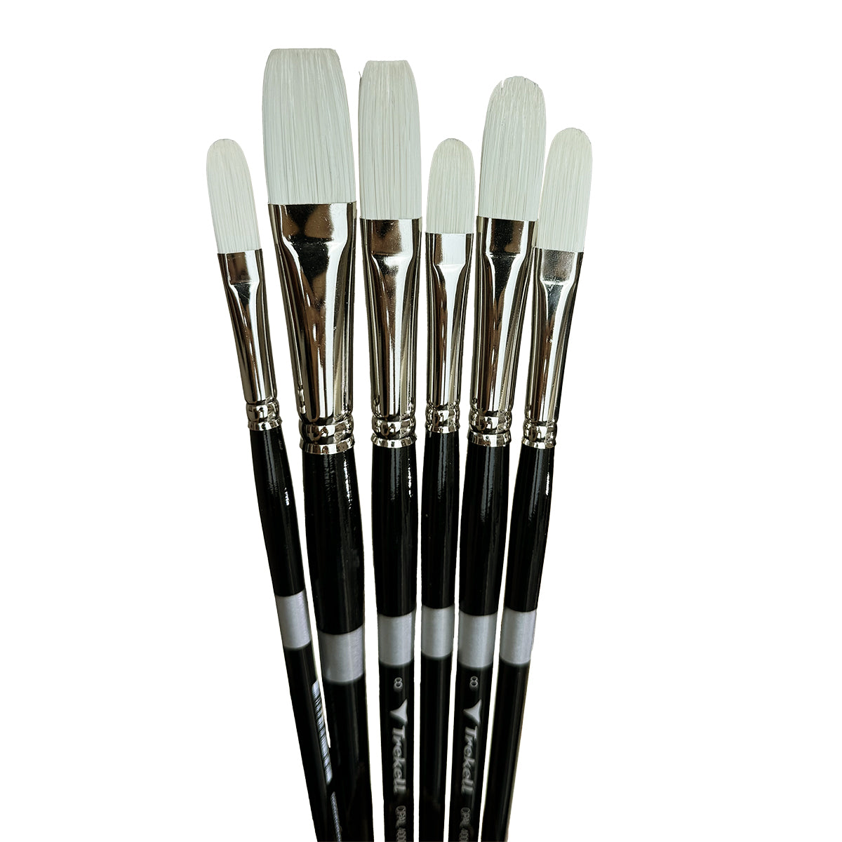 Trekell Opal Bundle - Synthetic Hog Bristle Brushes, Long Handle