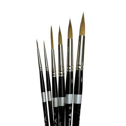 Trekell Protégé Bundle - Synthetic Kolinsky Brushes, Short Handle