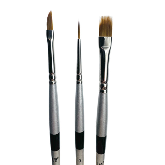 Trekell MIDZ Texture Brush Set - Synthetic Artist Brushes for Oil, Acrylic and Watercolor