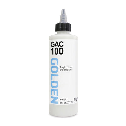 a bottle of Golden GAC 100 acrylic primer and extender