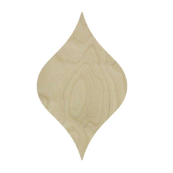 an ornament shaped wood canvas